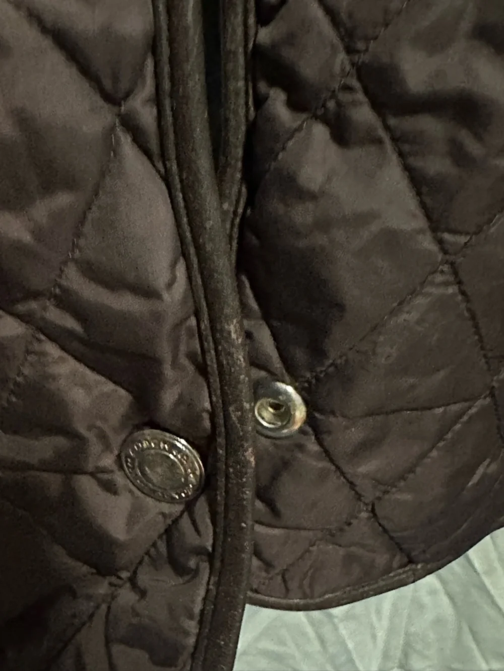 Coach Quilted Brown Diamond-Stitch Puffer Jacket